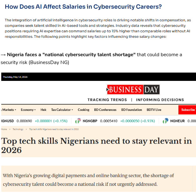 Newspaper proof showing cybersecurity shortage