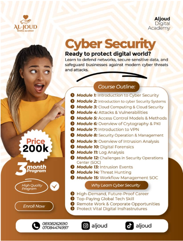 Al Joud Cybersecurity Operations Curriculum Overview